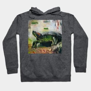 Cute turtle painting (sea turtle, ocean, sea and beach) Hoodie